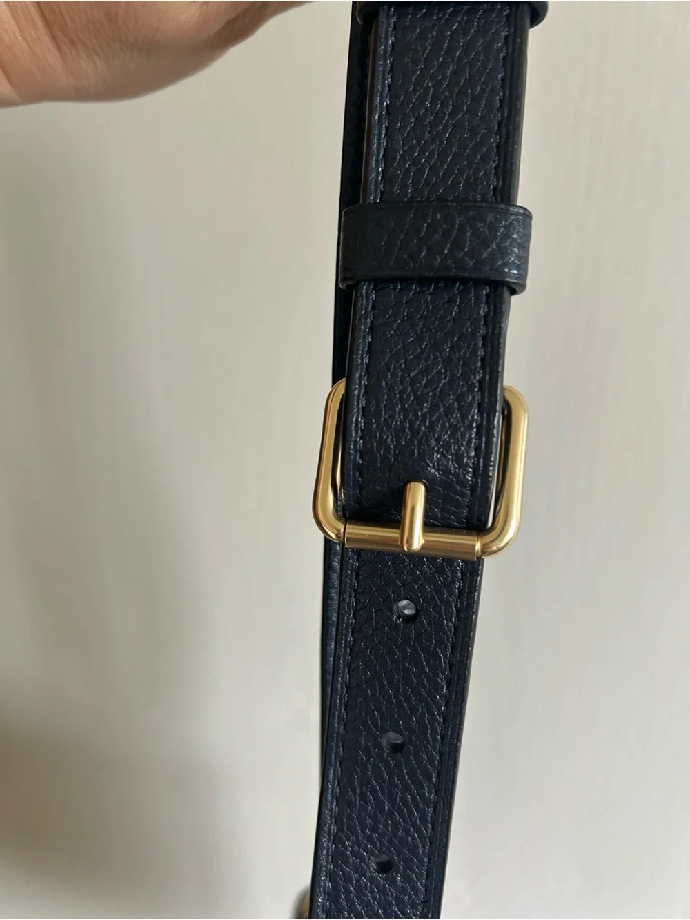 Coach Signature Remi Saddle Crossbody in navy blue and pink, classic coach